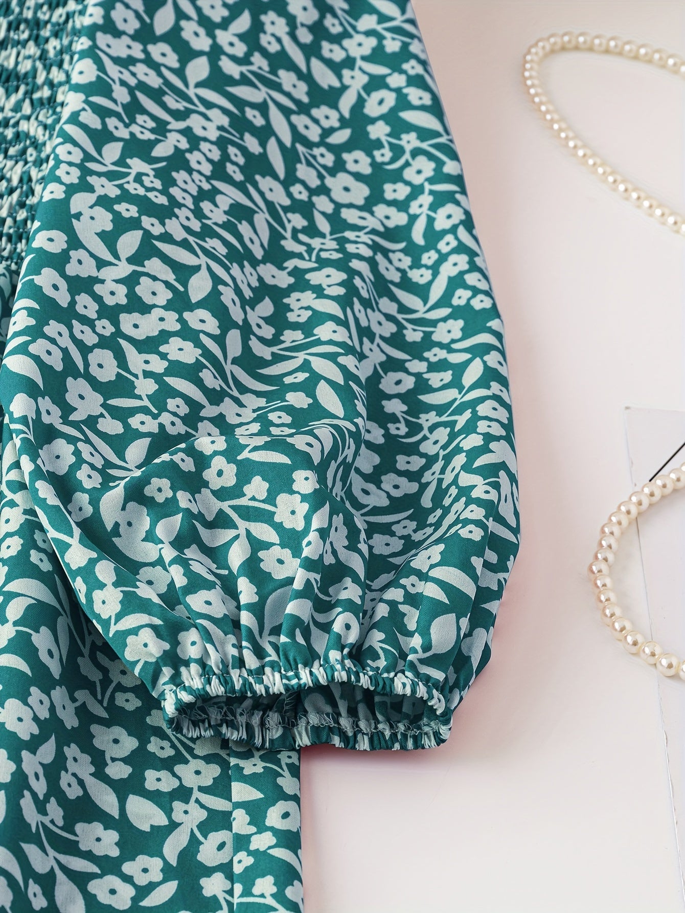 Plus Size Floral Print Long Sleeve Jumpsuit for Spring Women