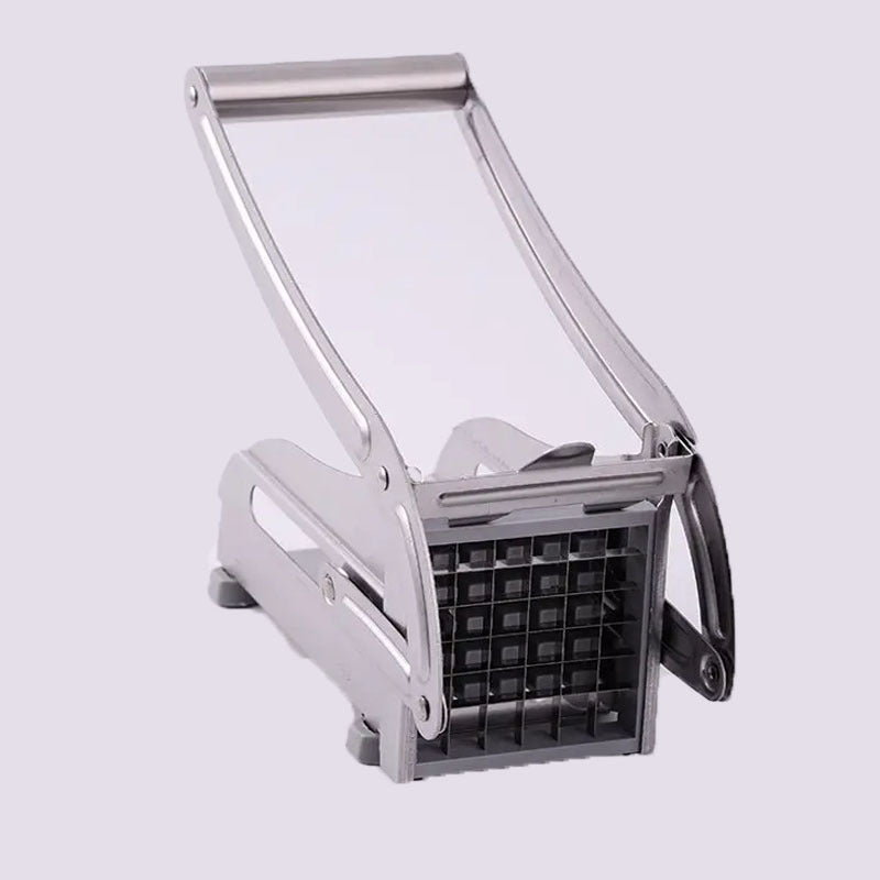 Stainless Steel French Fry Cutter Manual Potato Slicer with Interchangeable Blades