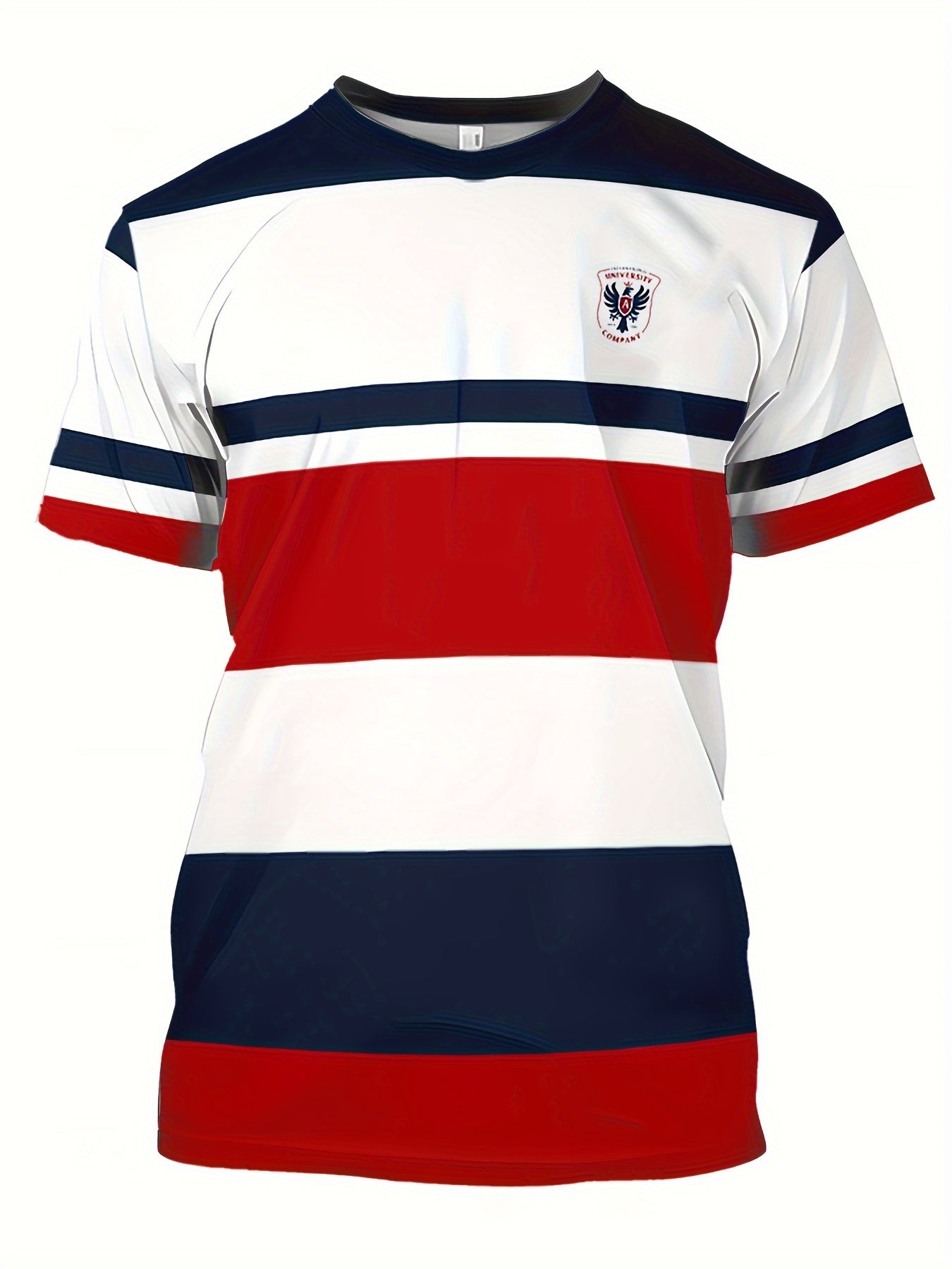 Erkaklar yozgi ochiq havoda kiyimlari: Rangli blokli burgut grafik futbolkasi