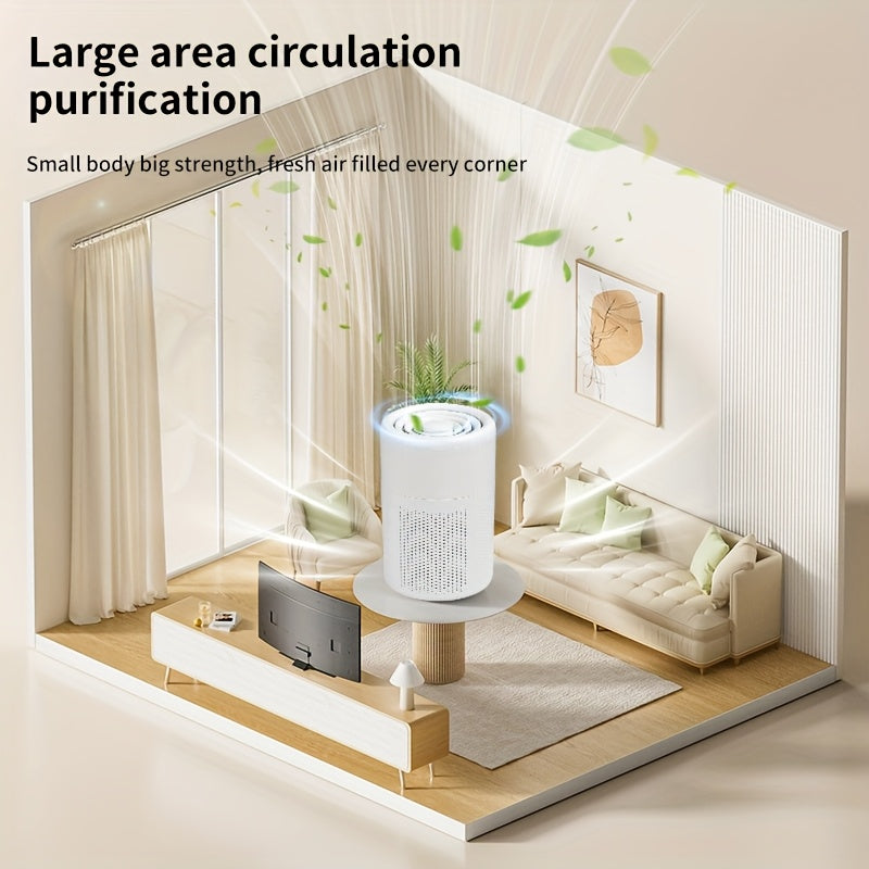 Portable USB Air Purifier with Strong Suction Odor Absorption Quiet Operation No Battery