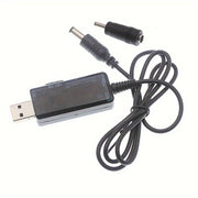 Cable convertidor USB a boost de 5V a 9V 12V con pantalla LED PVC negro fuente de alimentación