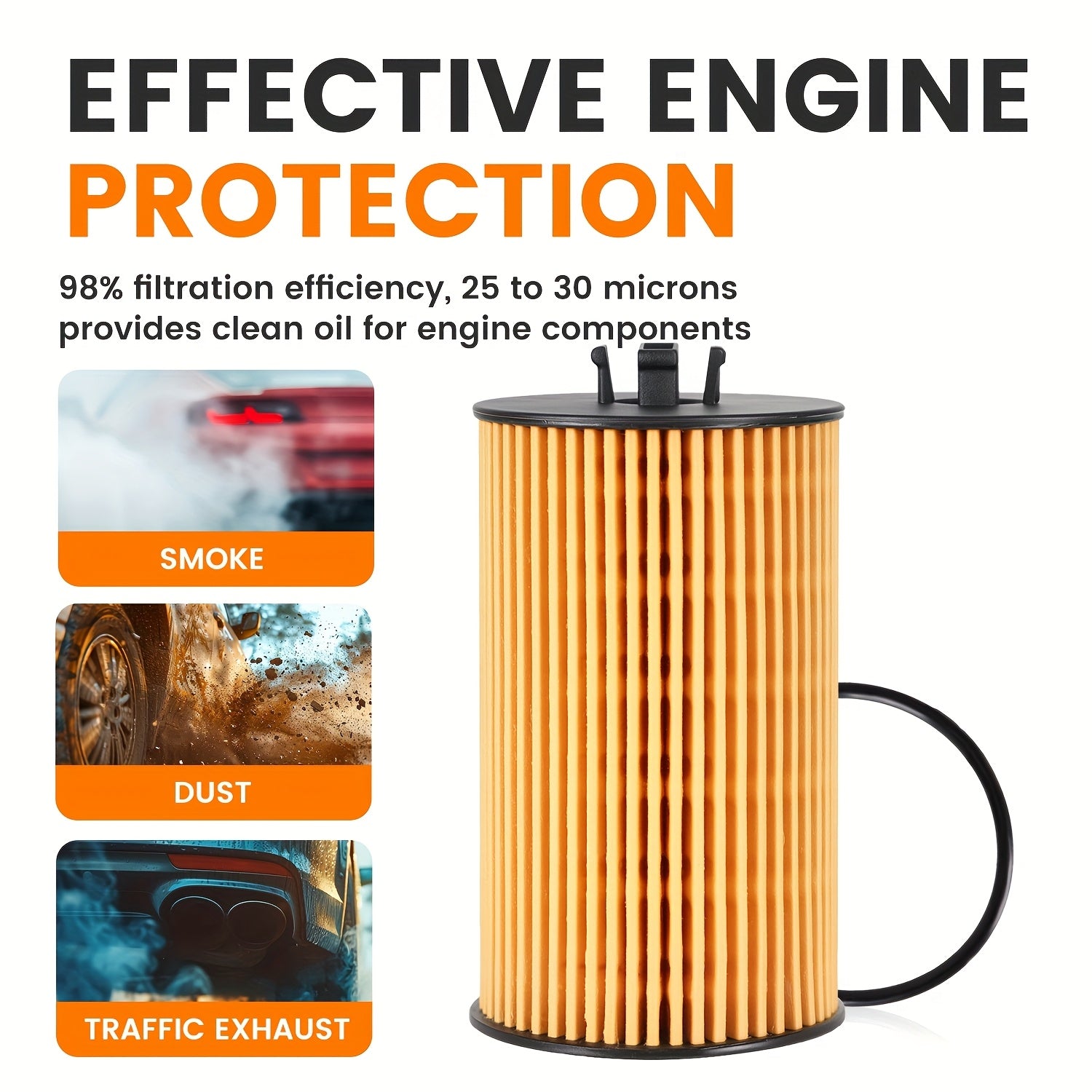 Engine Air Filter High Efficiency Plastic Outer for Car