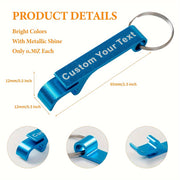 30 Personalized Keychain Bottle Openers for Weddings and Promotions Durable Lightweight No Power Needed