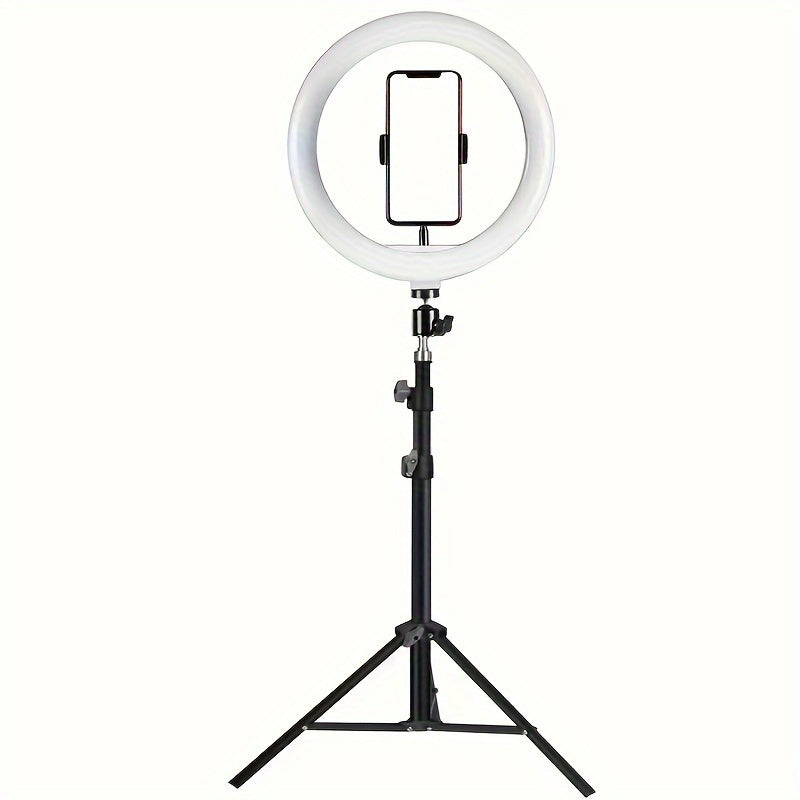 10-Inch USB Selfie LED Ring Light with Tripod Stand for iPhone Android Live Streaming Makeup Vlogging