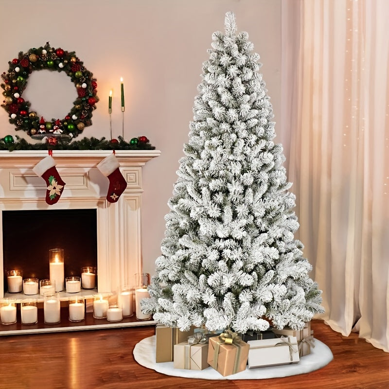 Artificial Christmas Tree PVC and Plush Fake Cedar Holiday Decor for Home Office Garden