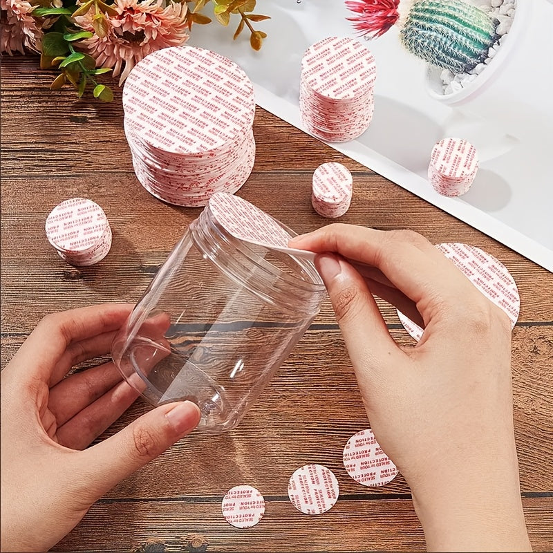 100 Pieces 38mm Self-Adhesive Tamper-Resistant Seal Caps for Jars and Bottles