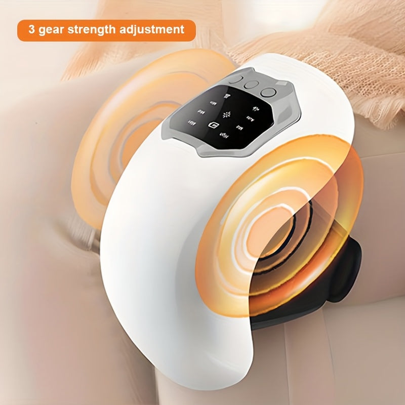 Heated Knee Shoulder Massager Set USB Rechargeable Vibration with LED Display