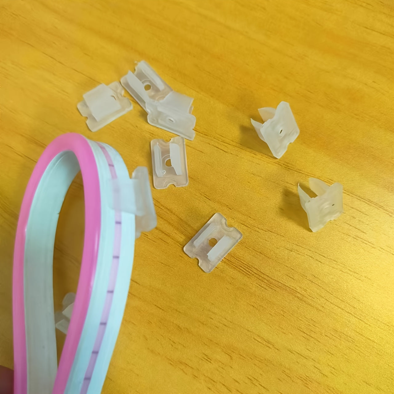 15-Pack Neon LED Strip Lights 6x12mm Non-Electric Mounting Clips Metal-Free