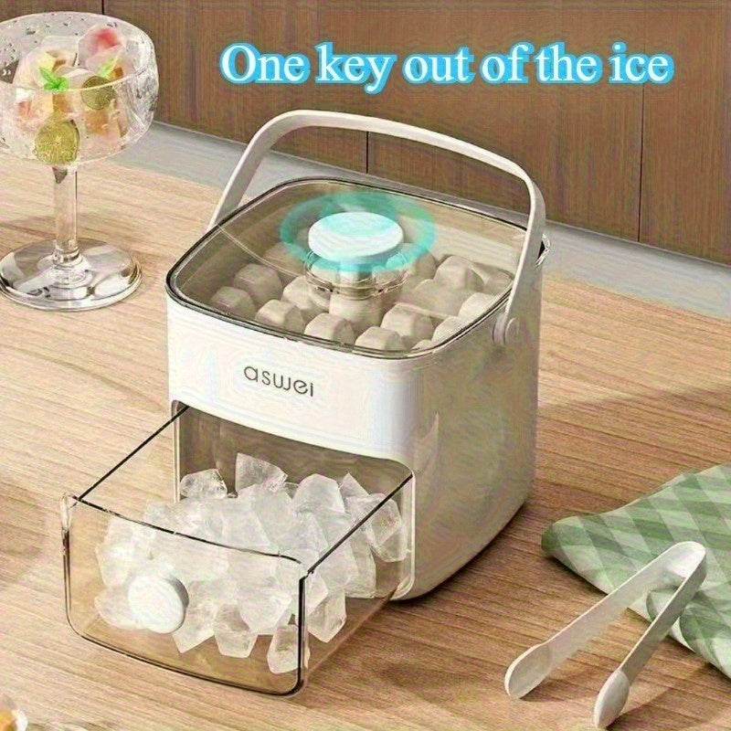 Home Double Layer Ice Maker Countertop Ice Cube Machine Food Grade Safe