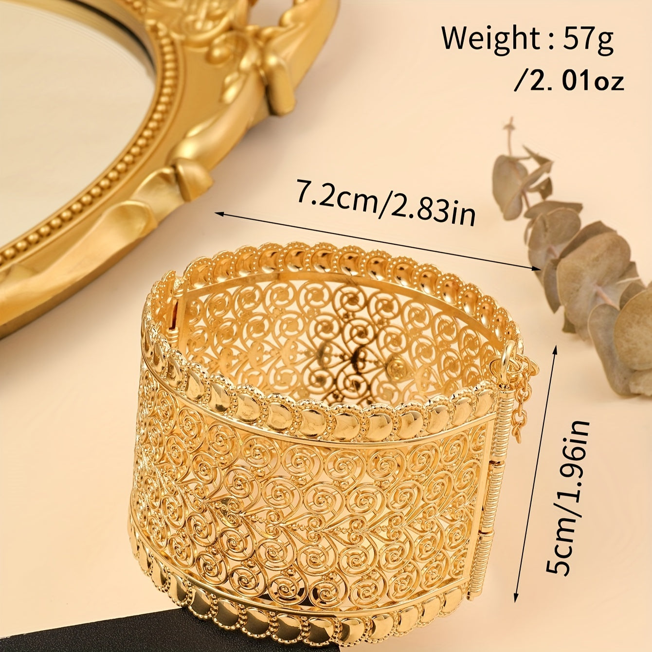 O'rta Sharqdan ilhomlangan vintage uslubidagi keng bilaguzuk - murakkab ochiq ishqalanish saroy dizayni - ruxdan tayyorlangan - to'y, kelin va festival kiyimlari uchun mukammal moslashuvchan bilaguzuk - har kuni kiyish uchun zamonaviy zargarlik.