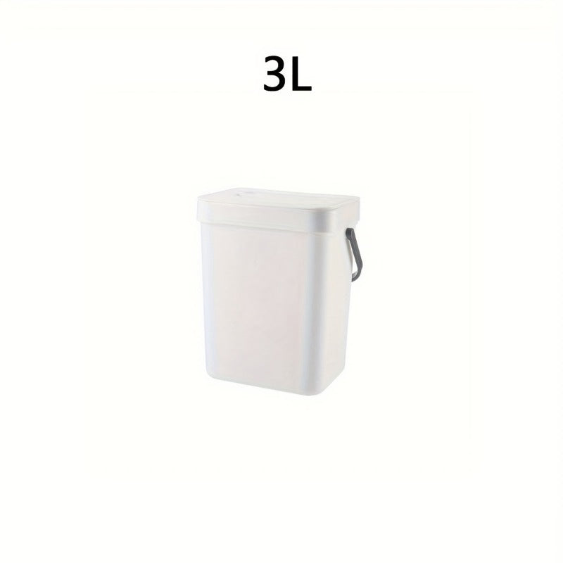3L/5L Under Sink Trash Can with Lid Leak-Proof Plastic Bin for Kitchen Bathroom Bedroom