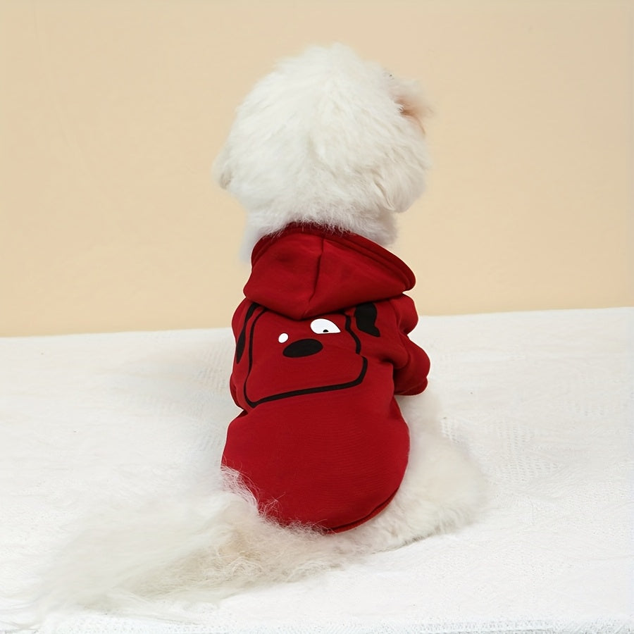 Winter Pet Hoodie for Small and Medium Dogs and Cats Knit Polyester Pullover Sweater