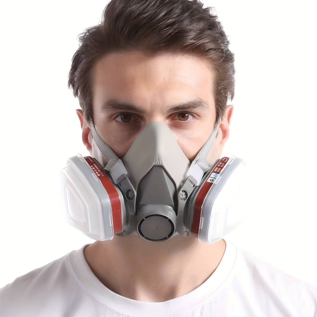 Reusable Chemical-Resistant Half Face Mask Hypoallergenic Plastic Dust Respirator