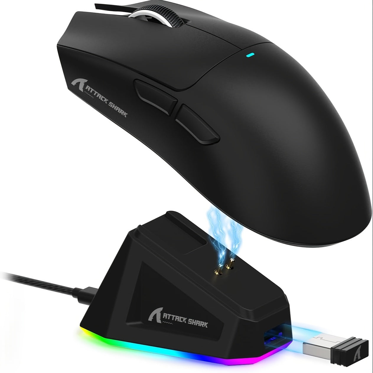 Attack Shark X11 Superlight Gaming Mouse: 59 г беспроводная с RGB подсветкой, 22000 DPI, 5 программируемых кнопок - Идеально для геймеров