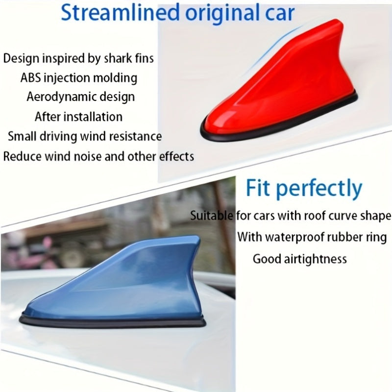 Universal ABS Shark Fin Antenna Roof Mount for Wireless Signal Cover in Multiple Colors