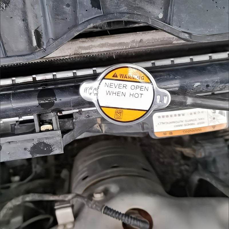 Tapa del radiador del coche de plástico resistente al calor etiqueta de advertencia amarilla y negra