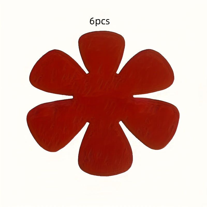 Set of 6 Round Felt Pot Holders Heat Resistant Non-Slip Kitchen Mats for Pots and Dishes