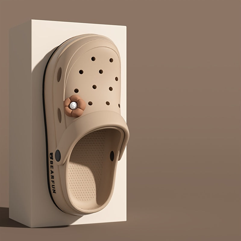 Women's Thick-Soled EVA Clogs with Cartoon Print for Summer Beach Outdoor