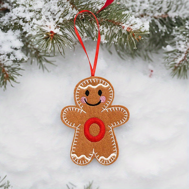 Fabric Gingerbread Man Christmas Ornament for Home and Kitchen Decoration