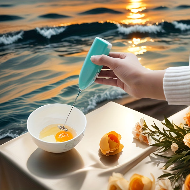 Мини-электрический блендер для молока, кофе, капучино, перемешивания. Батарея не входит в комплект.