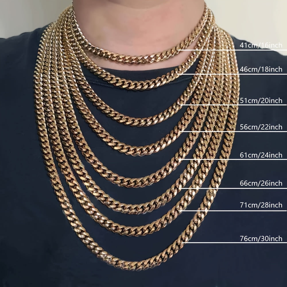 Stainless Steel Hip Hop Link Chain Jewelry Set for Men Choker Necklace and Bracelet