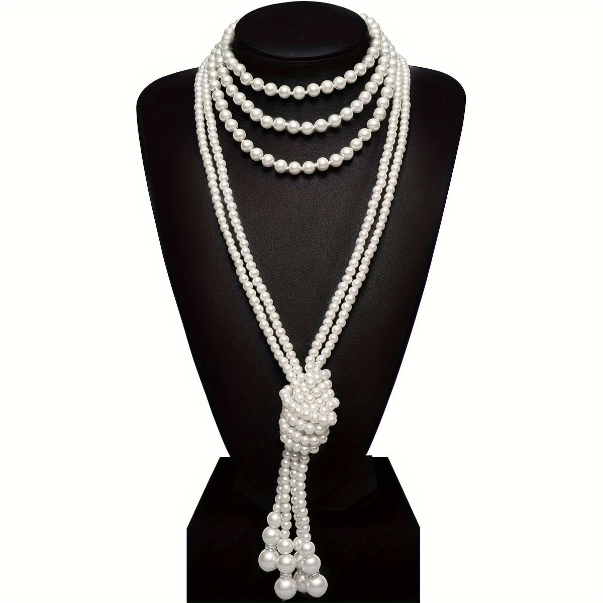 1920-yillardagi vintage uslubidagi faux marjon, uzun bo‘yoqli bejewellery, ayollar uchun flapper zargarlik buyumlari