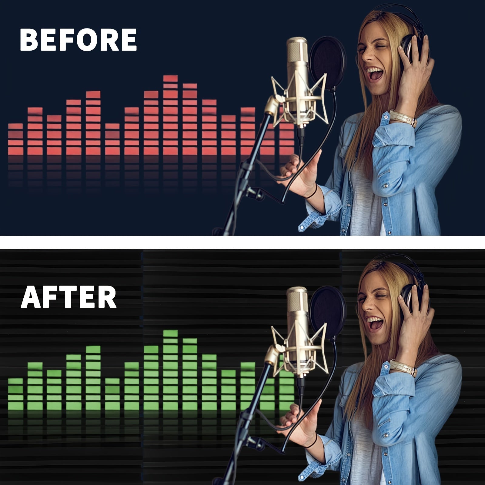 36pcs Black Flame Retardant Acoustic Foam Panels for Soundproofing Studios and Home Theaters