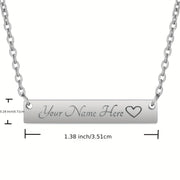 Sterling Silver Name Pendant Necklace Heart Detail 18K Gold Plated Jewelry