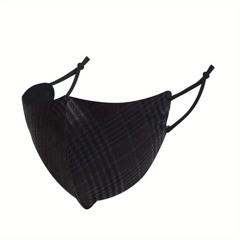 Unisex Reusable Breathable Plaid Face Mask Sun Protection for Outdoors
