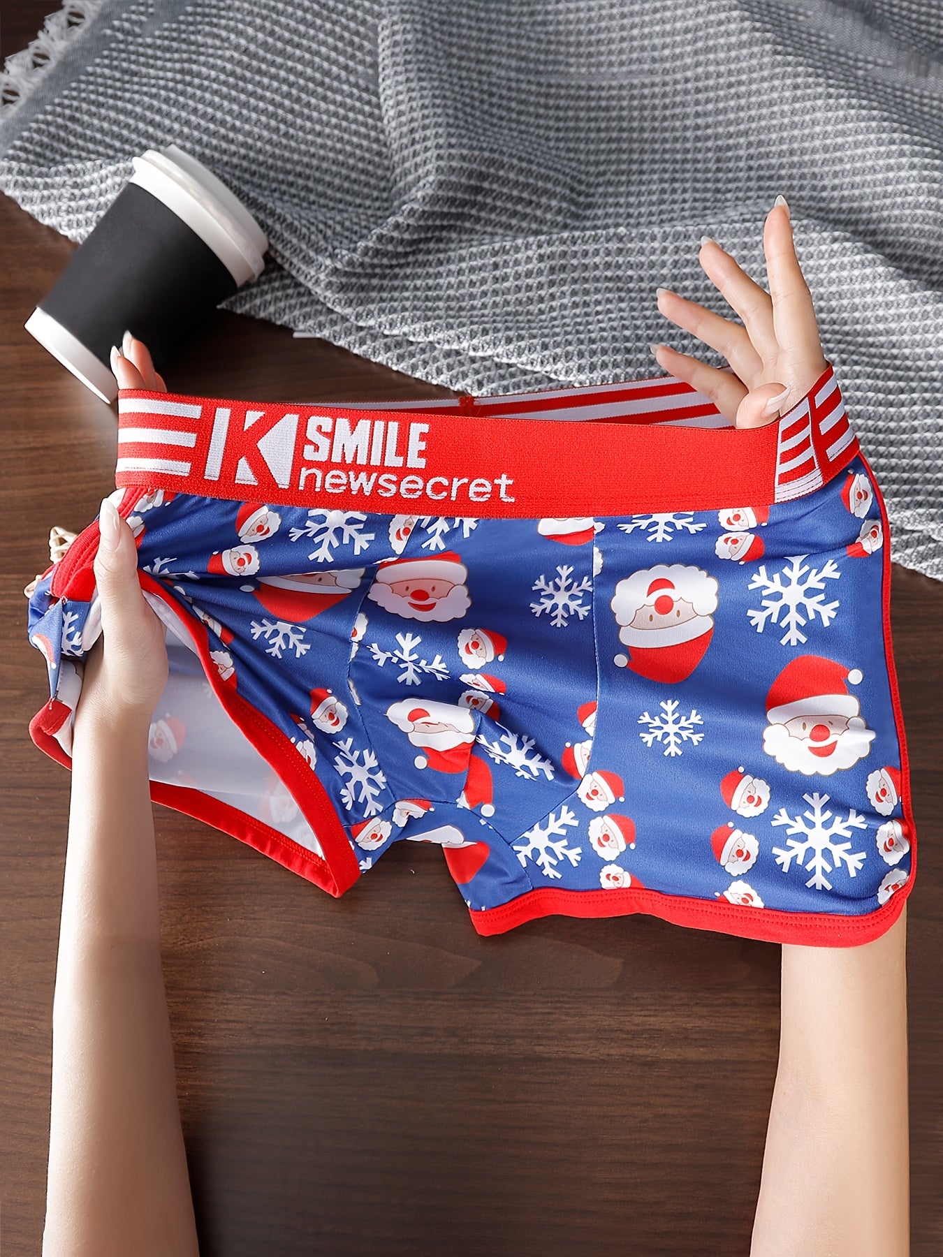 Men's Striped Boxer Briefs Polyester Blend Elastic Waist Color Block Casual