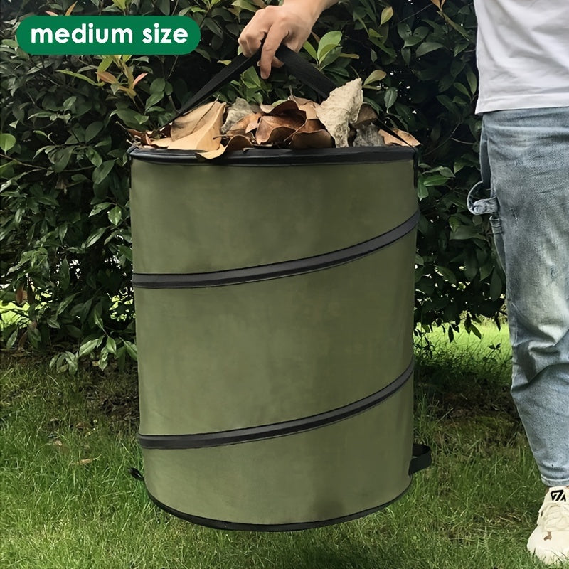 Портативный уличный складной мусорный бак с ручкой из водонепроницаемой ткани Oxford