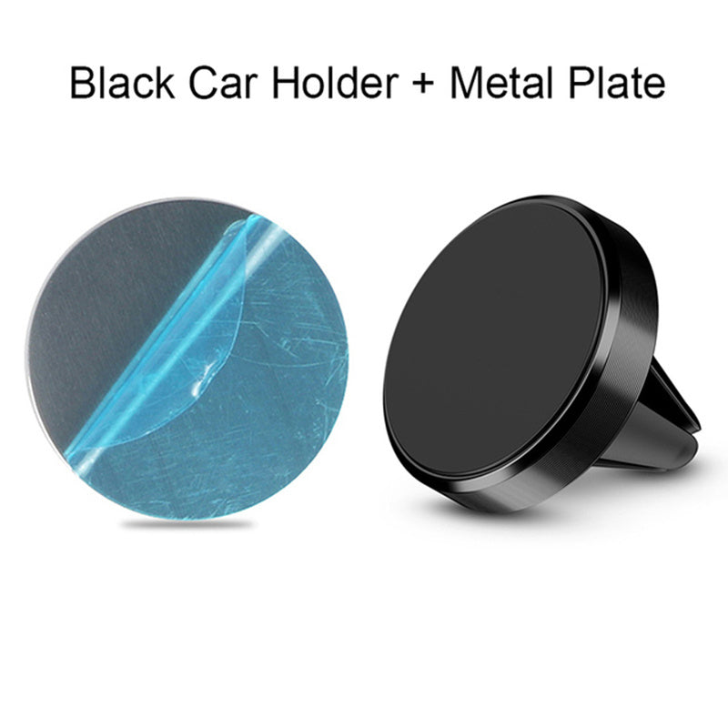 Universal Round Magnetic Car Phone Holder for Dashboard and Air Vent