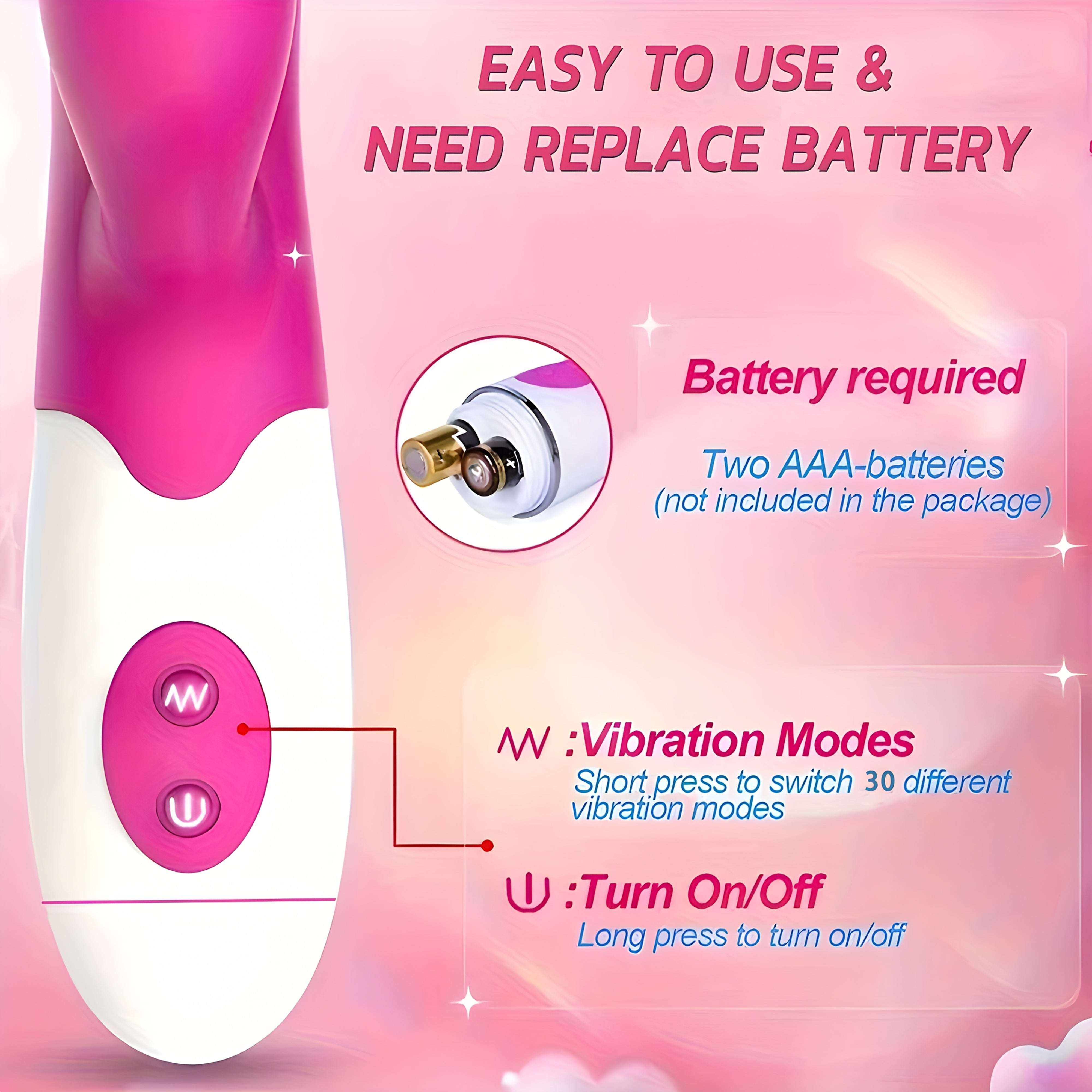 Female Silicone G-Spot Vibrator with 30 Modes for Beginners and Couples