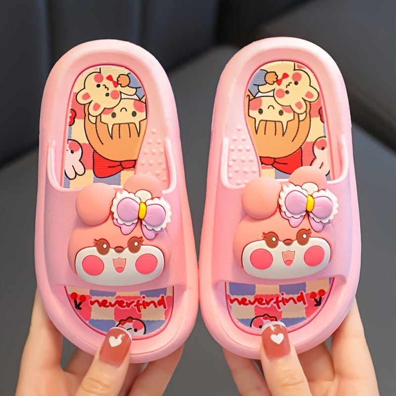 Children's Rabbit Pattern Slippers for Kids Girls Boys Indoor Outdoor Anti Slip Quick Dry Breathable