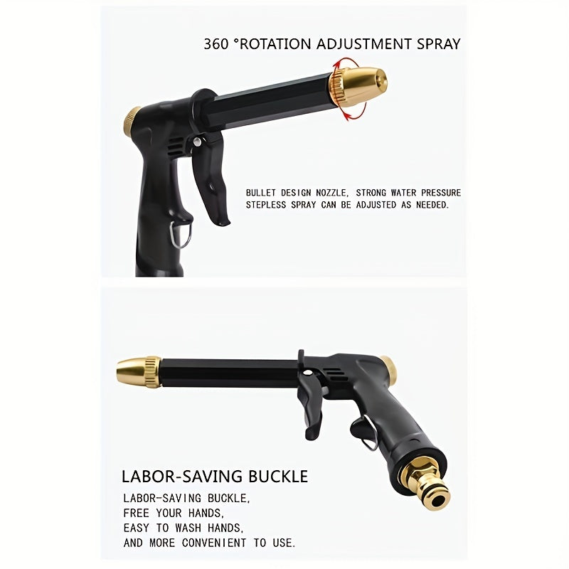 Складной водяной шланг с распылителем для мойки автомобилей и садов.
