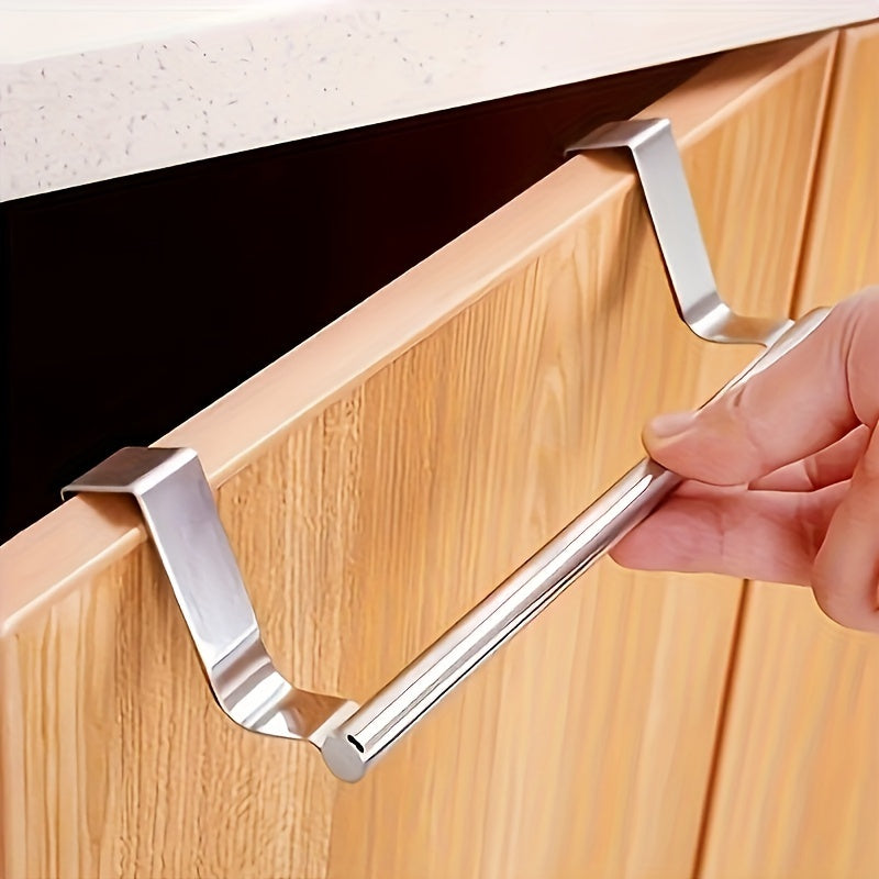 Stainless Steel Towel Hanger Rack for Kitchen Cabinet Door Storage