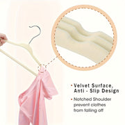 50 Pack Baby Velvet Hangers for Newborns and Toddlers Non-Slip Durable Clothes Hangers