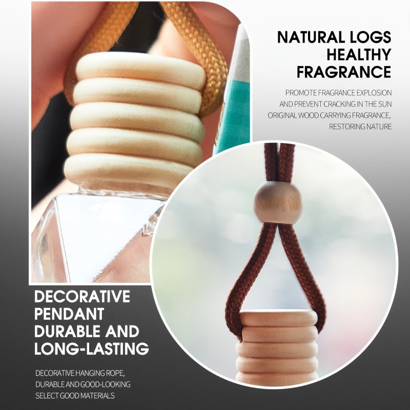 Long-Lasting Car Air Freshener with Essential Oil in Glass Pendant for Vehicle Interior