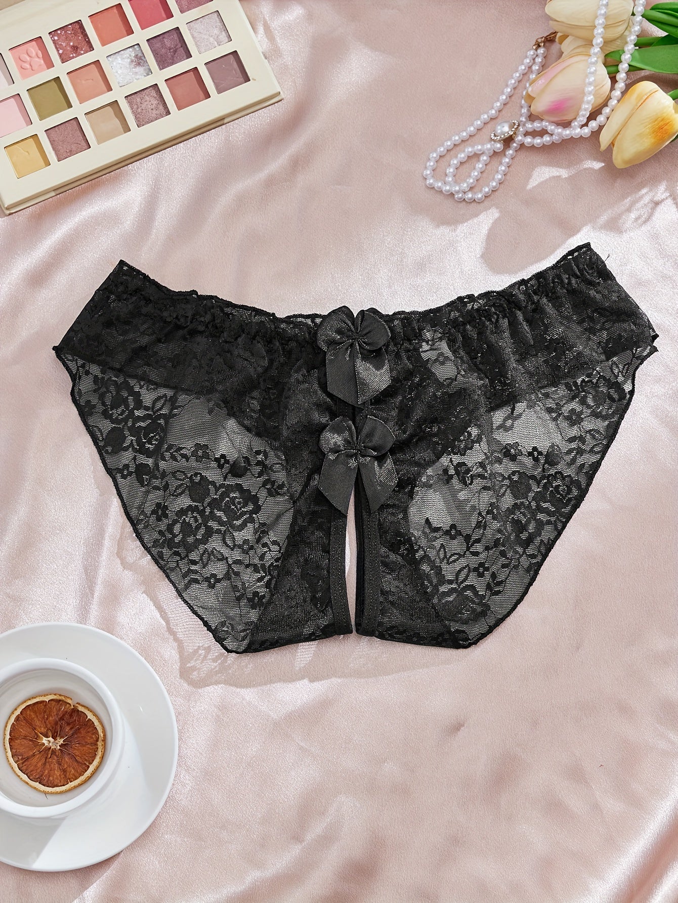 Kattalar uchun sexy dantel ichki kiyim, ochiq qism, bog'ich detali, yuqori cho'zilish, yarim shaffof naylon aralashmasi. Qo'l bilan yuvish mumkin.