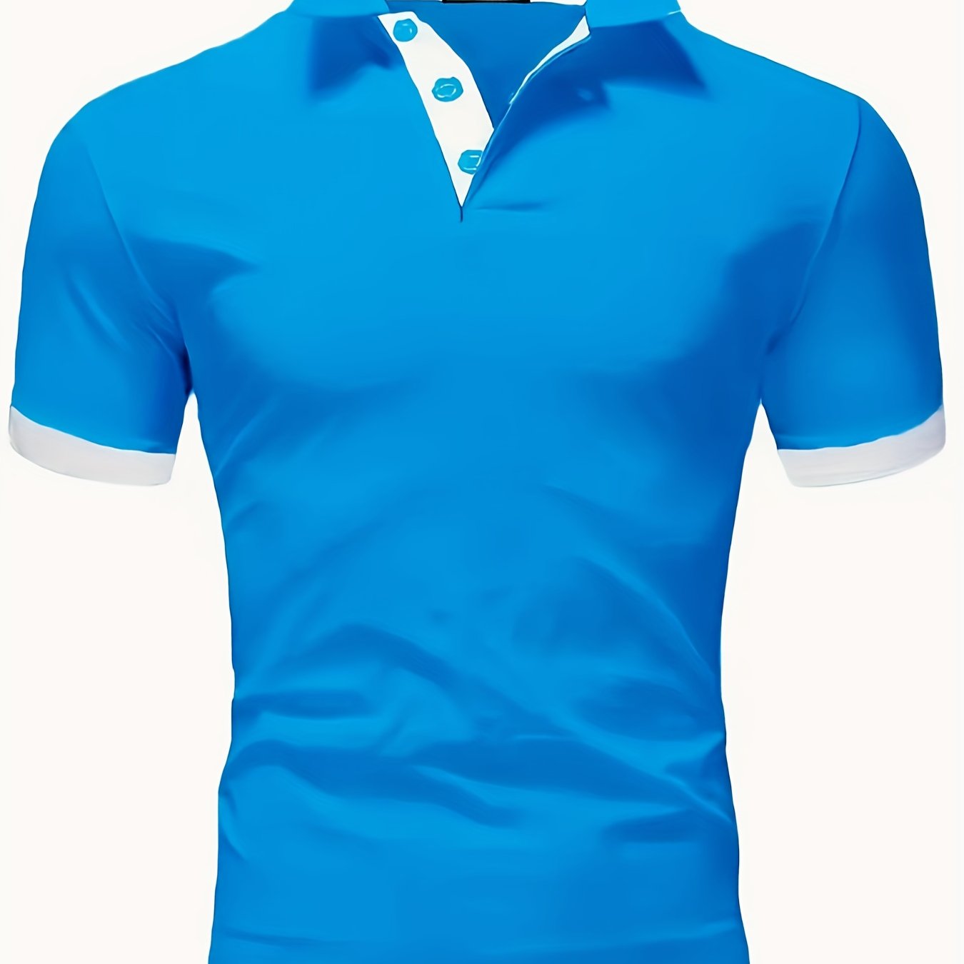 Katta o'lchamdagi erkaklar uchun qisqa yengli tor kesimli golf ko'ylagi.