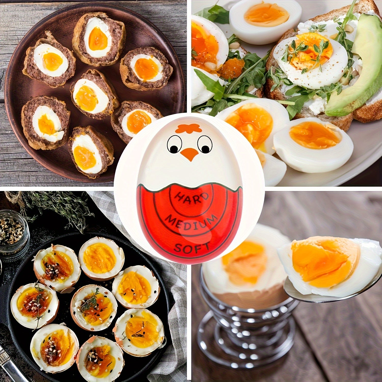 Color-Changing Egg Timer Reusable Kitchen Tool for Perfectly Cooked Eggs