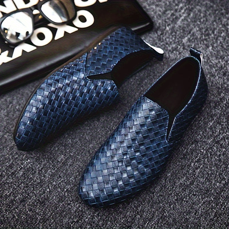 Men's Leather Loafers Slip On Casual Dress Shoes for Men