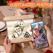 Персонализированная деревянная рождественская елочная игрушка - уникальный ручной росписью домашний декор, идеальный подарок для друзей и семьи, прекрасно подходит для памятных знаков о домашних животных и свадебных сувениров.