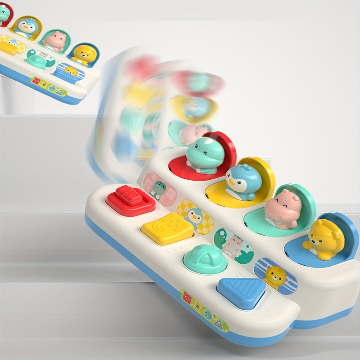 "Multfilm Hayvon Mantiqiy O'yinchoq - Xotira O'qitish va Erta Ta'lim uchun PVC Figura, 0-3 Yoshdagi Bolalar uchun Mukammal. Tug'ilgan kunlar va Rojdestvo uchun Ajoyib Hediya."