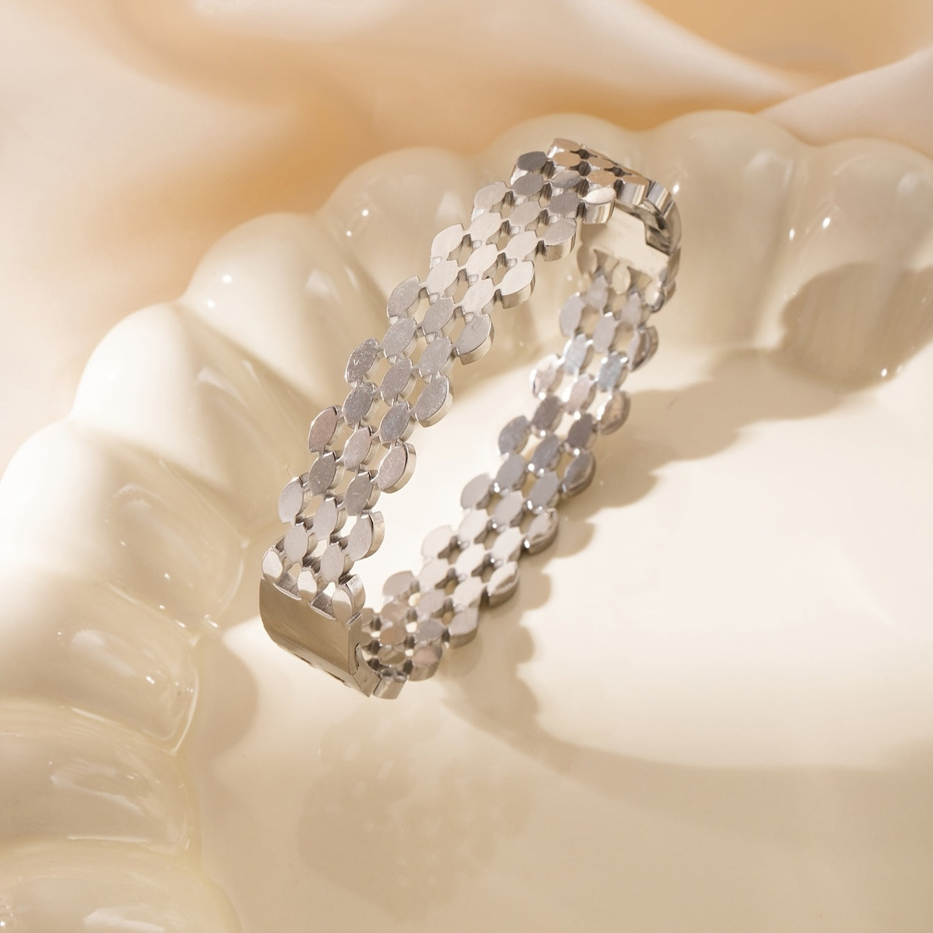 Women’s Gold Honeycomb Design Bracelet Stylish Jewelry Gift