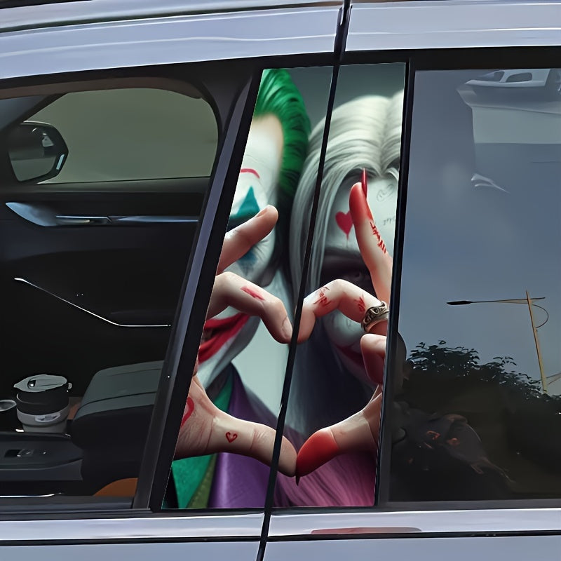 Stylish PVC Glass Stickers for Women, Movie Theme, Easy to Apply on Car Windows