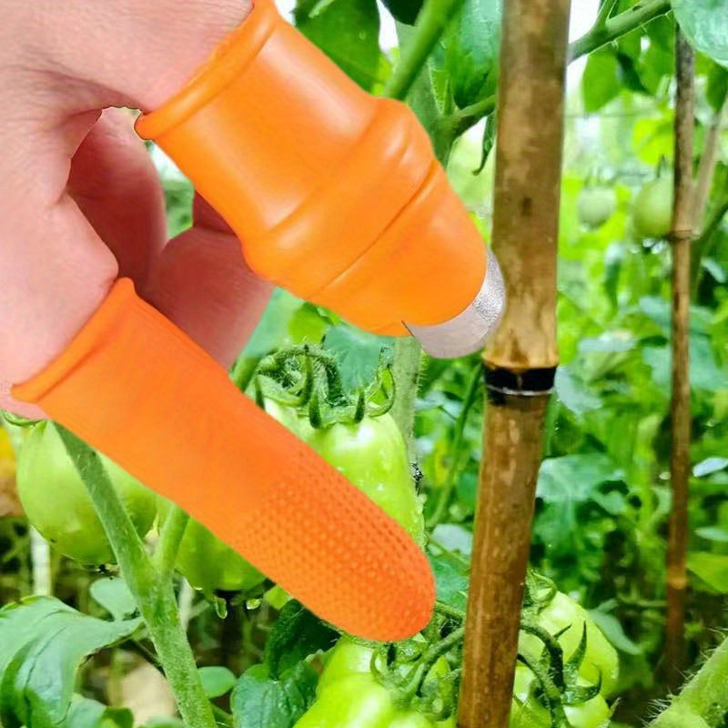 12-Pack Men's Silicone Thumb Knives for Garden Fruit Picking and Pruning
