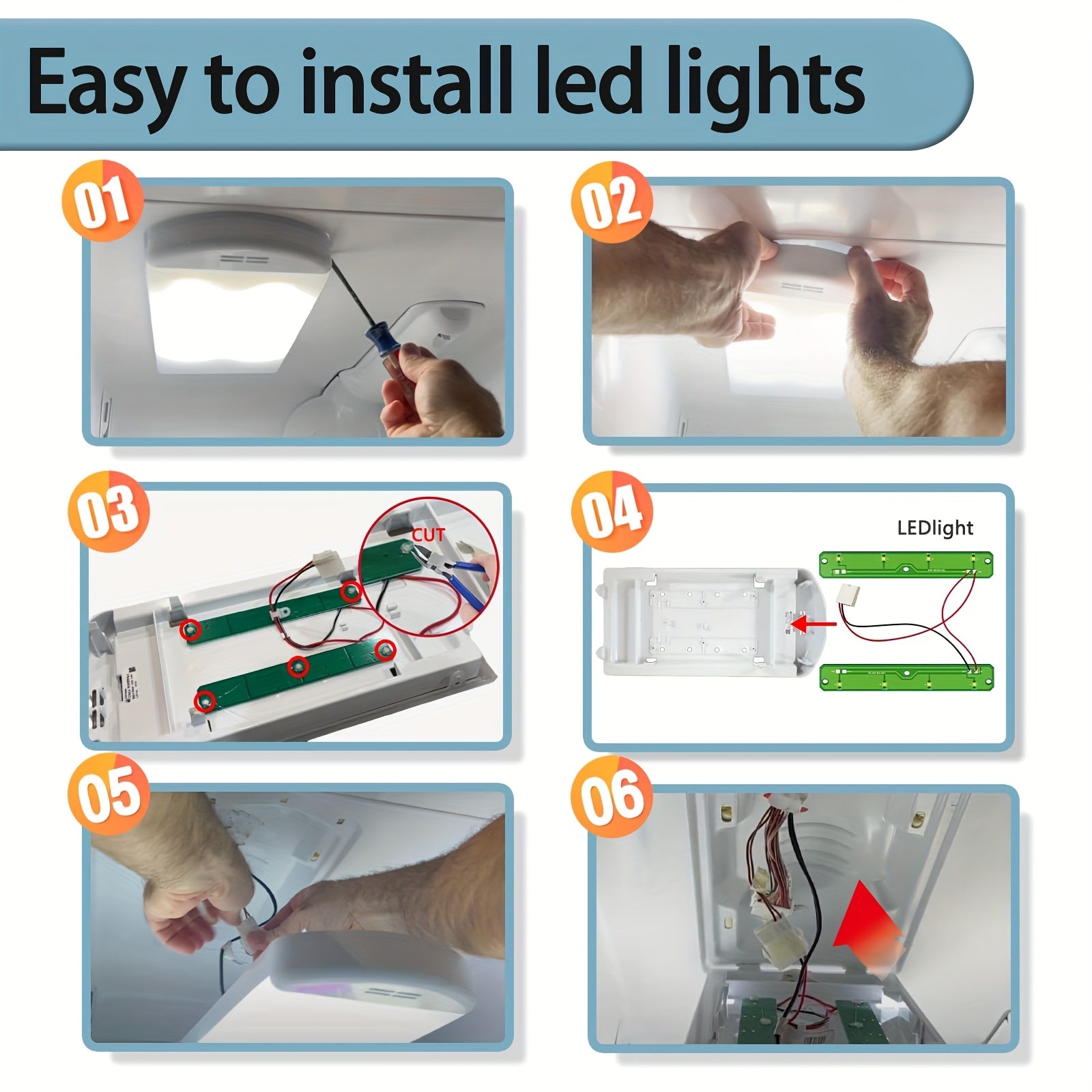 Reemplazo de luz LED de refrigerador para Kenmore Amana IKEA Whirlpool W11043011