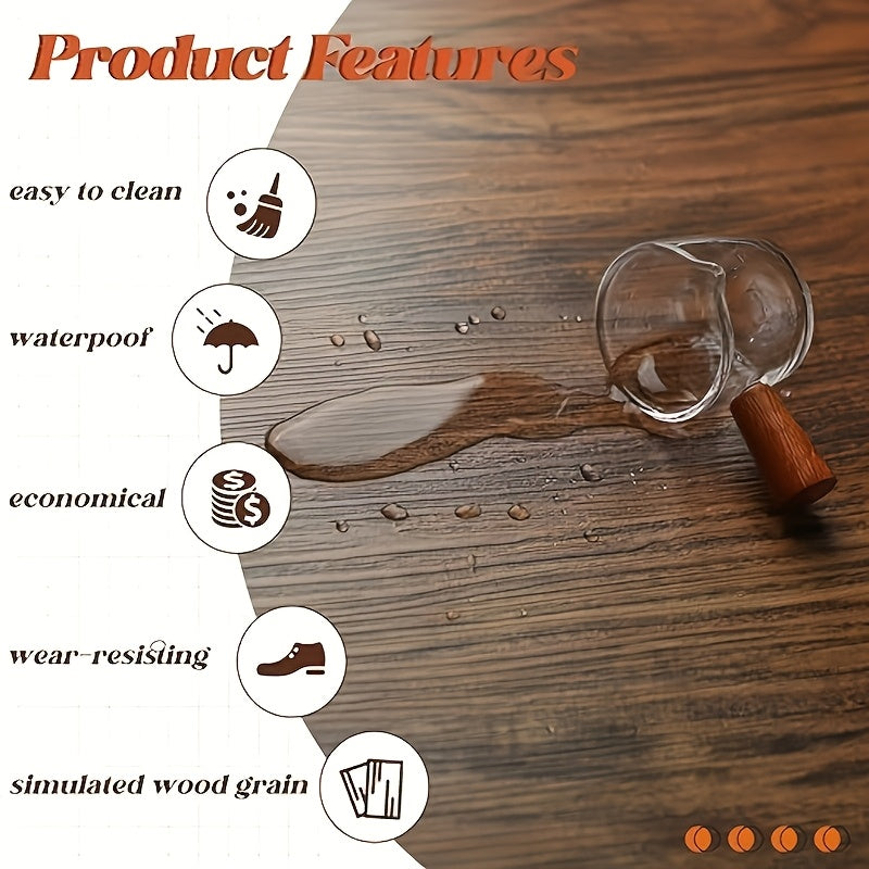 32-Pack Vinyl Flooring Tiles 15x45cm Self-Adhesive Wood Grain Stripes Indoor