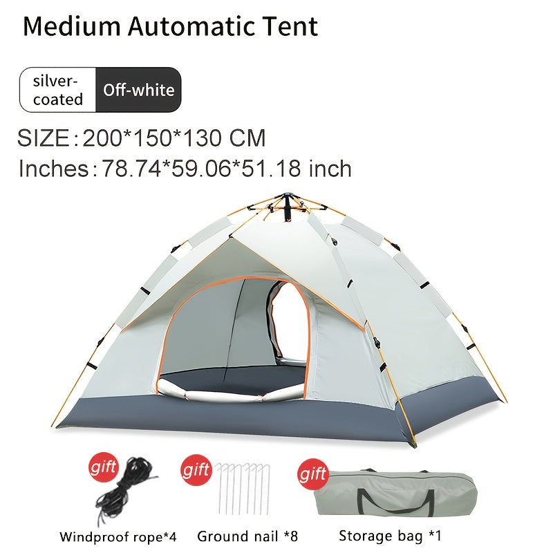Portable Dome Tent for 2-3 People with Mosquito Netting All-Season Camping Shelter